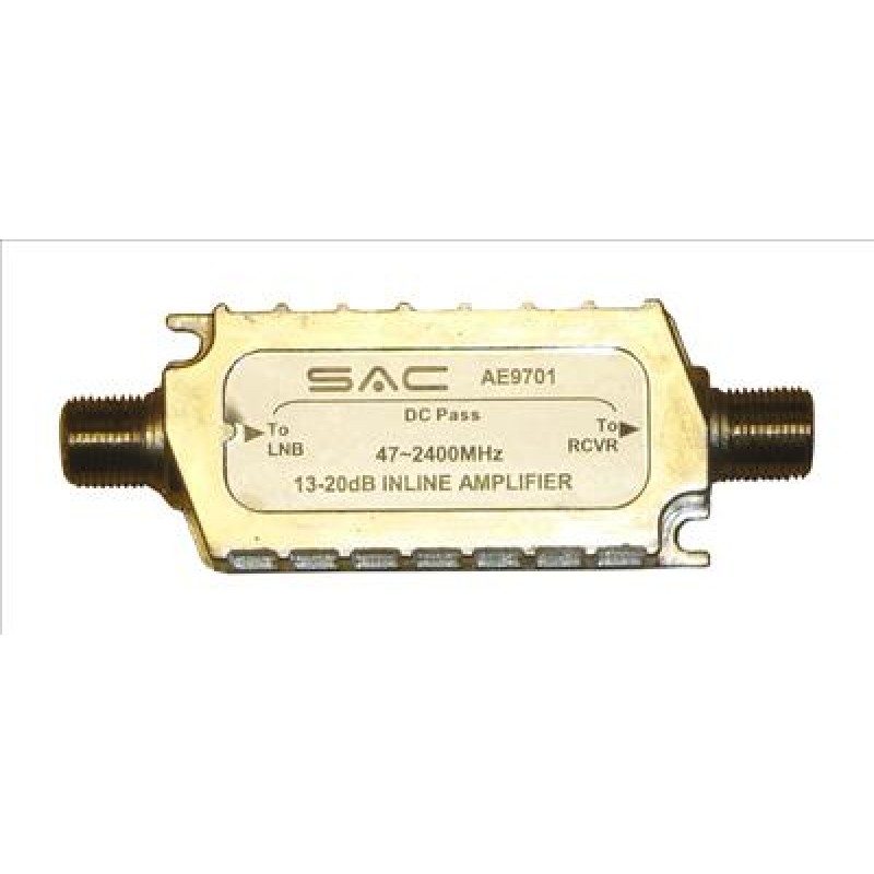 Inline satellite amplifier